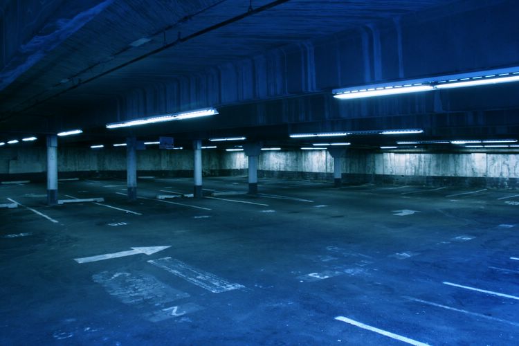 abandoned parking lot