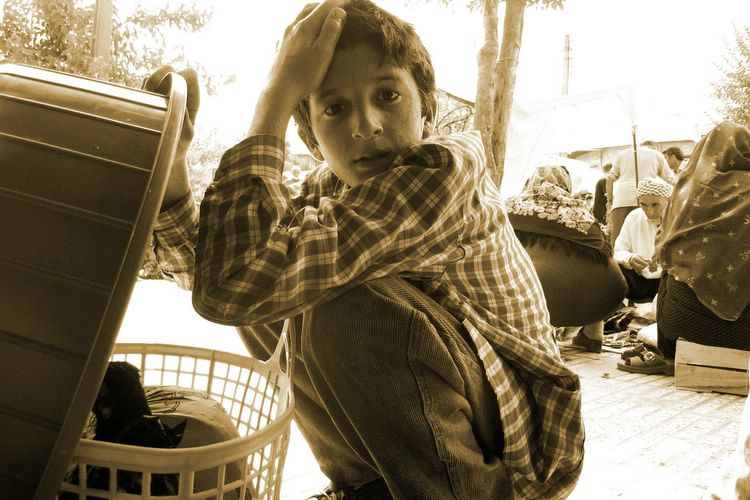 boy and basket