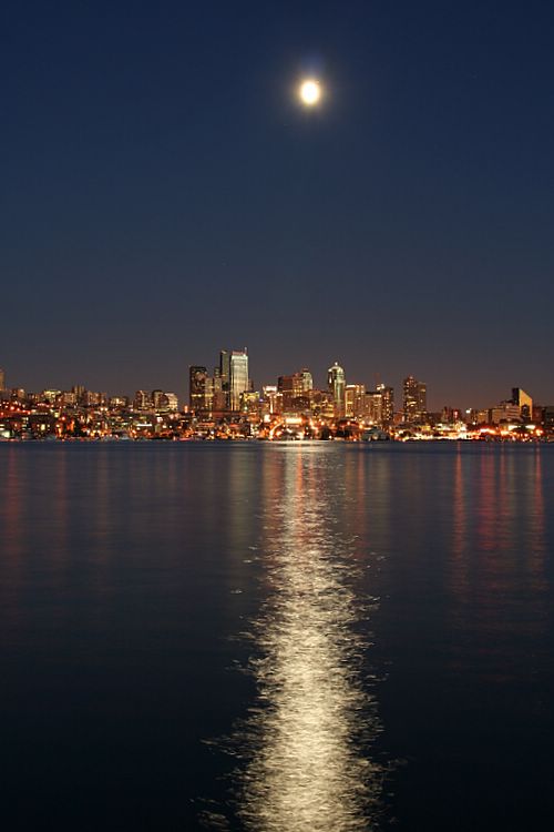 moon over seattle