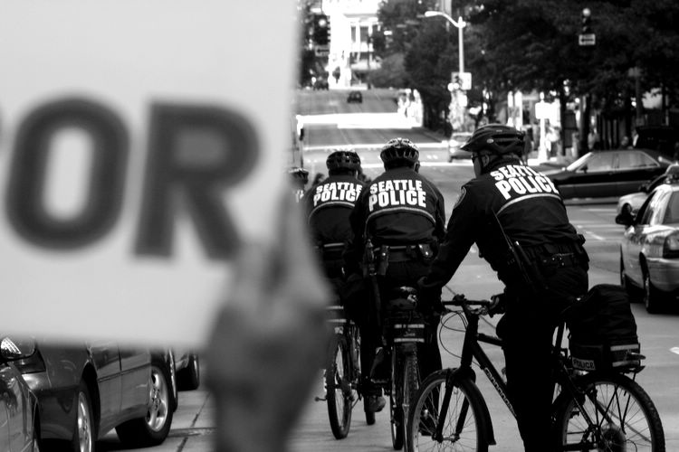 bike cops leaving