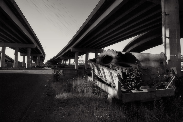 under the highways