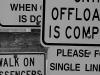 too many signs