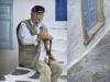 greek man and cat